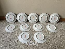Alhambra Hand painted Plates SET OF 11 Super RARE Pattern! Dinner wear Antique