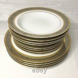American Atelier Buckingham 5033, Wide Band Set of 12 Dinner Luncheon Soup/Salad