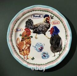 Anthropologie Nathalie Lete 12 Day Christmas Plates 8 PCS 1-2-3-4-5-7-11-12 NEW