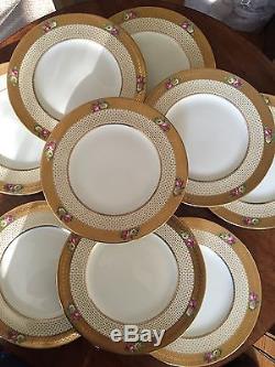 Antique Cauldon Service Dinner Plates Set Of 11