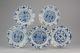 Antique Chinese 18c Period Blue White Dinner Set Flowers Floral