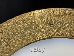 Antique Elite Works Limoges Gold Encrusted Cabinet Dinner Plates Set of 12 11