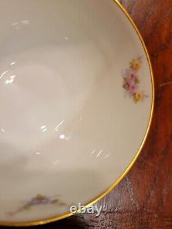 Antique JP Limoges Pink Rose Gold Dinner Plate Tea Cup And Saucer Tureen Set 39p