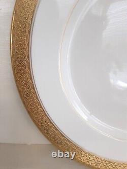 Antique Limoges Depose set 10 dinner plates gilded 10 for Bailey Banks & Biddle