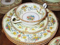 Antique Minton Talbot Rose B1124l Dinner 82 pc Mixed set Plate cup Saucer Teapot
