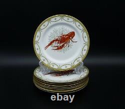 Antique Royal Doulton Decorative Lobster Dinner Plates Set of 8