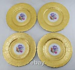 Antique T&V Limoges Gold Gilt CHARGER / DINNER PLATE 11 Set of 12 RARE