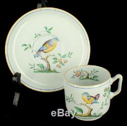 Antique WWII Set of 6 Copeland Spode Queens Bird Demitasse Cup Saucers New Stone