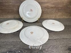 Antique Willow Imari Pattern 9 Dinner Plates British Anchor Pottery England4