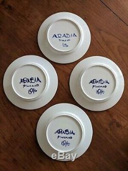 Arabia Finland Valencia set of 4 Dinner Plates