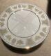 Arlen Gold/brown/yellowithorange Vintage Pattern Fine China Dinner Plate Set Of 7