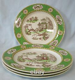 Ashworth Bros ASB26 Pekin Japan Green Dinner Plate, Set of 4 Vintage