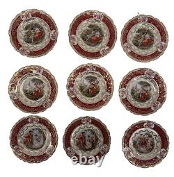 Austria Royal Vienna Porcelain 6-1/2 Plate Multicolor Mythology Scene set of 9