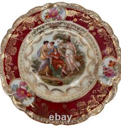 Austria Royal Vienna Porcelain 6-1/2 Plate Multicolor Mythology Scene set of 9