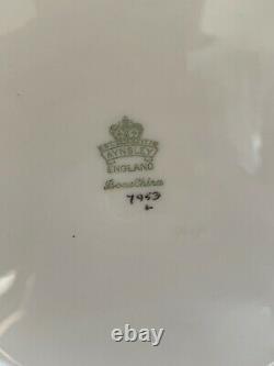 Aynsley England Bone China Signed by J. A. Bailey Floral Dinner Plates Set of 12