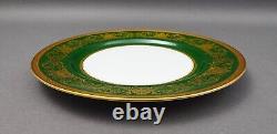 Aynsley England Imperial 193 Laurel Green Gold 10 3/8 Dinner Plates Set Of 6