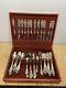 Baroque By Godinger Silver Plated 65 Piece Flatware Set Service 12 Servings Box