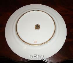 Bavarian Black Knight service dinner plates ELEGANT set of 12 green and gold