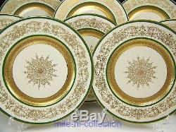 Beautiful Antique European Royal Art Guild Dinner Plates Set Of 12