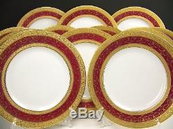 Beautiful Bavaria Hutschenreuther Gold Encrusted Dinner Plates Set Of 12