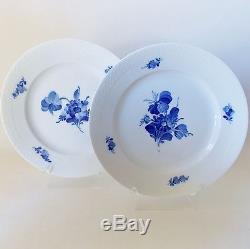 Beautiful Royal Copenhagen Blue Flowers Braided Set Of Four (4) Dinner Plates