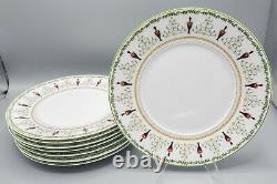 Bernardaud Limoges Grenadiers Happy Holiday Dinner Plates 10 1/4 D Set of 8