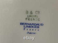 Bernardaud Limoges Palerme Cobalt 59 Piece 12 Place Settings Dinner Salad Plate