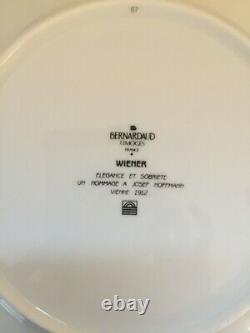 Bernardaud Limoges WIENER Set of 8 Dinner 8 Salad 8 Soup 8 B&B Plates Signed