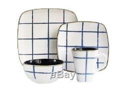 Blue Dinnerware Set Dinner Salad Plate Mug Soup Bowl Ceramic Dinner Casual Home