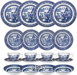 Blue Willow China 20 Piece Dinnerware Dinner Tea Set Plate Dish Bowl Cup Teacup