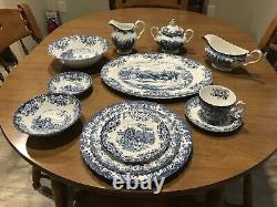 Blue dishes-coaching scenes johnson brothers Dinner Set