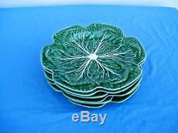 Bordallo Pinheiro (set Of 6) Cabbage Leaf Dinner Plates 10 5/8