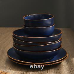 Brasa 32-Piece Dinnerware Set Stoneware, Blue