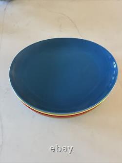 Bruntmor Ceramic Curved Dinner Plate Colorful Pro-Grade 11-in Plates, Set Of 6