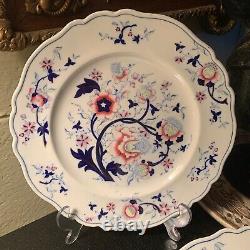 C. 1820 Chamberlain Worcester England 10 1/2 Dinner Plates #1677 Set of 8