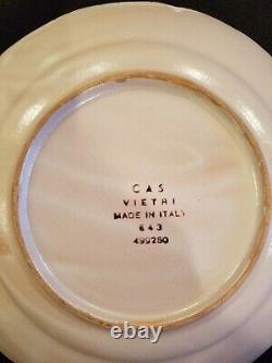 C. A. S. Vietri Pottery Goat Theme 10-1/4 Dinner Plates (set Of 4) Never Used