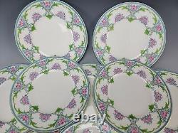C1890 English Victorian Minton Enameled Porcelain Dinner Plate Set of 10