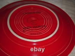 CALVIN KLEIN X FIESTAWARE red SET OF 3 plates + bowl Andy Warhol Dennis Hopper