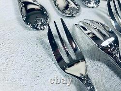 CHRISTOFLE MARLY Flateware Dinner Set Silver plate Louis XV 12 Plc 72 Pcs NEW