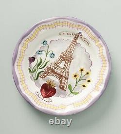 COMPLETE SET OF 6 ANTHROPOLOGIE Nathalie Lete Charmante Dinner Plate NEW