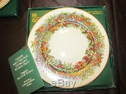 COMPLETE SET of 13 LENOX COLONIAL CHRISTMAS WREATH PLATES NEW IN BOX