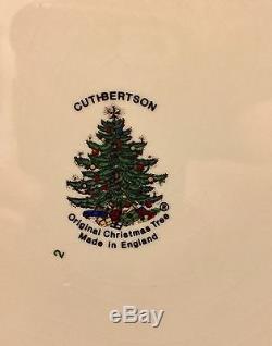 CUTHBERTSON DICKENS ORIG CHRISTMAS EMBOSSED LARGE DINNER PLATE 10 7/8 Set Of 4