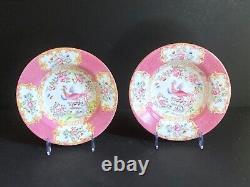 Ca. 1900 Mintons Cockatrice Pink Pattern Porcelain Partial Dinner Service, 44 pcs