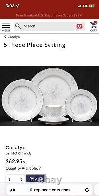 Carolyn by Noritake Fine China (discontinued) 14 Sets/70 Pieces