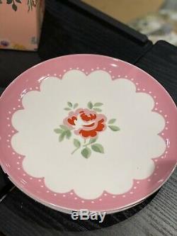 Cath Kidston Provence Rose Set Of 4 Dinner Plates Bnib