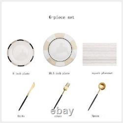 Ceramic Dinner Plates Dish Modern Food Utensil Cutlery Dinnerware Tableware Tool