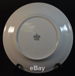 Charles Ahrenfeldt Sevres Porcelain Floral Dinner Plates Set of 12