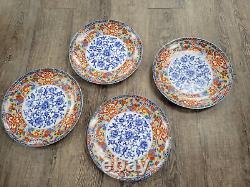 China Imari Edo Dinner Plate 5576150 Set of 4 Large Platters 10.5 Wide Lot