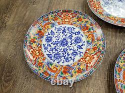 China Imari Edo Dinner Plate 5576150 Set of 4 Large Platters 10.5 Wide Lot