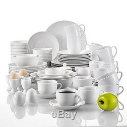 China Porcelain Dinner Set Modern Round Tableware 80 Pcs Service Plates Bowls
